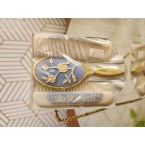 Vintage Childs Vanity Set - Hand Mirror, Brush, Comb